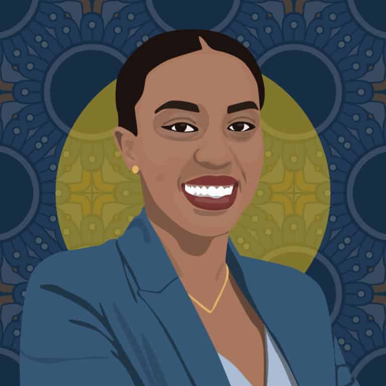 Un portrait illustré de Claire Uwineza