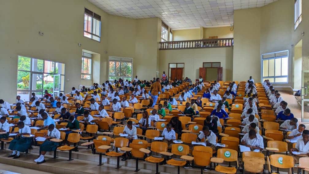 Rwandan students at a STEM competition