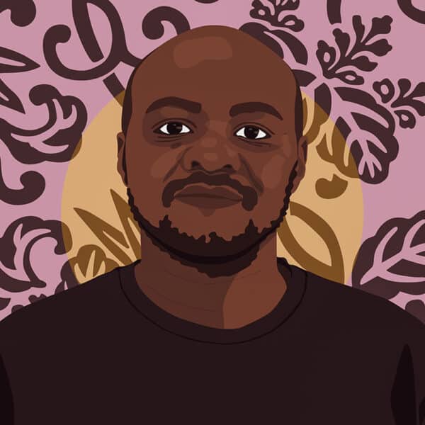 Portrait illustré d'Aaron Kirunda