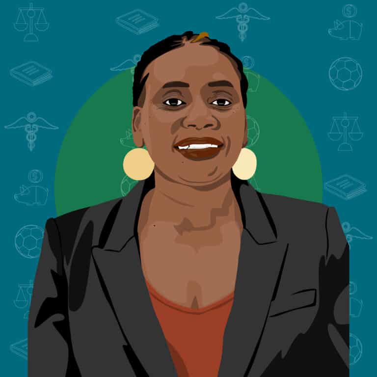 Portrait illustré de Dorcas Amakobe