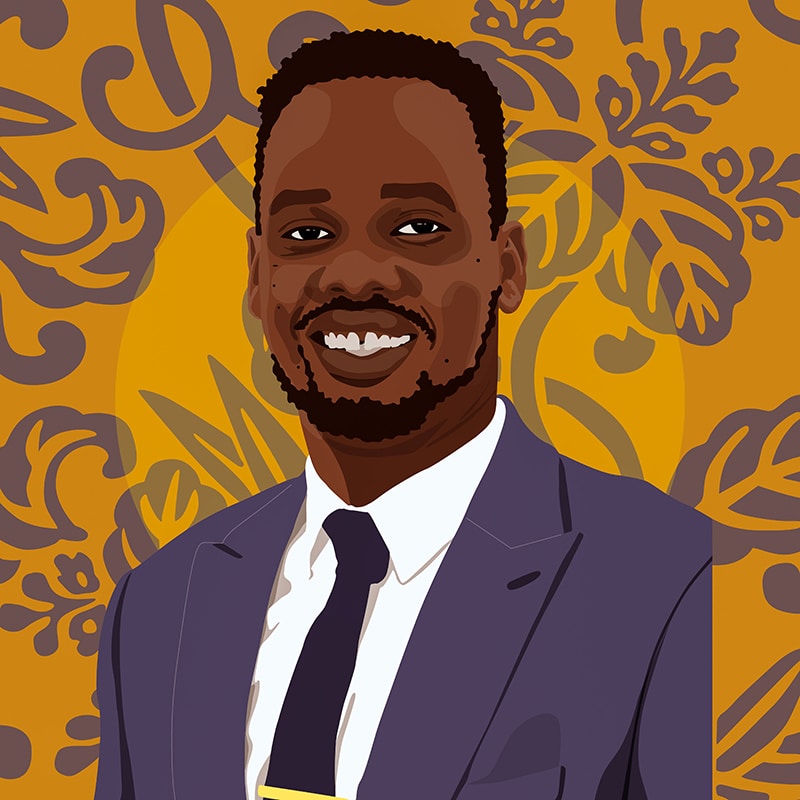 Portrait illustré de Hugues Hardy Ruremesha