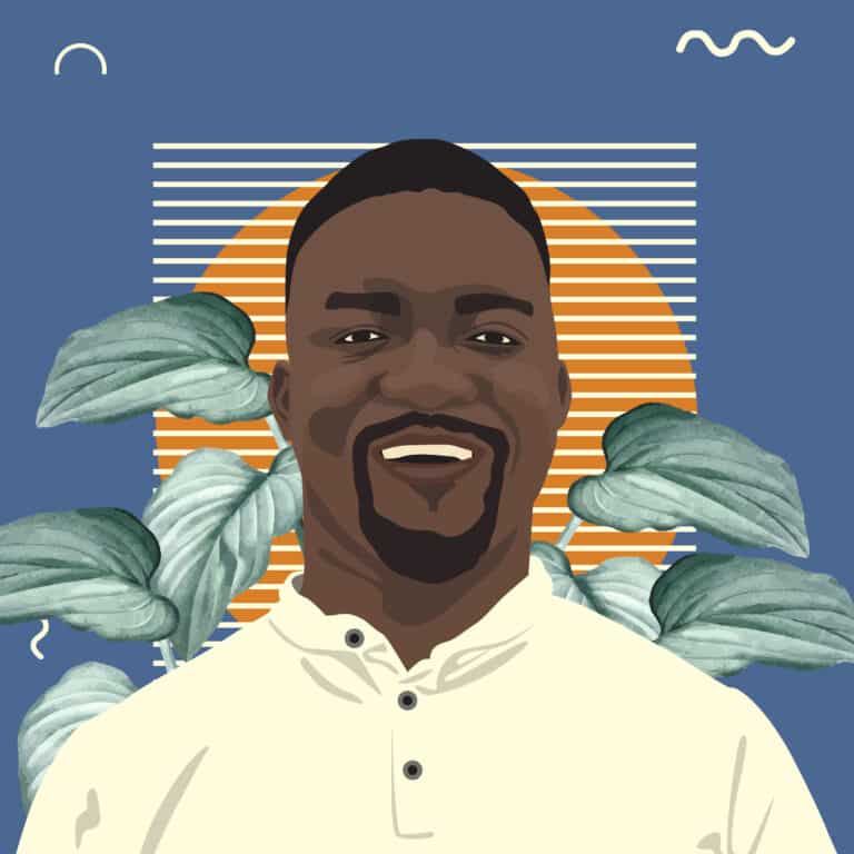 Portrait illustré de Hastings Nhlane