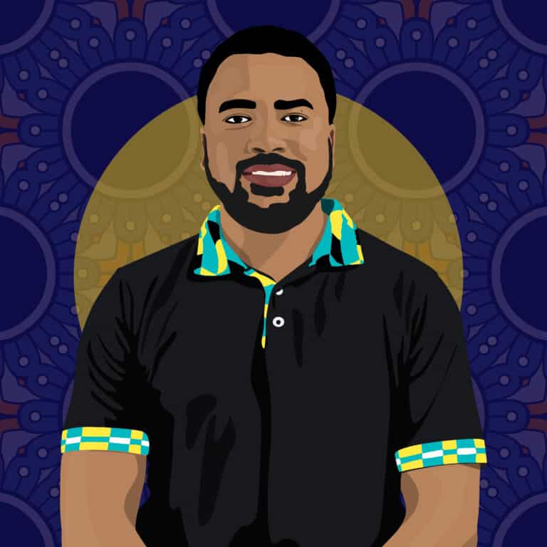 Portrait illustré de Humphrey Nabimanya