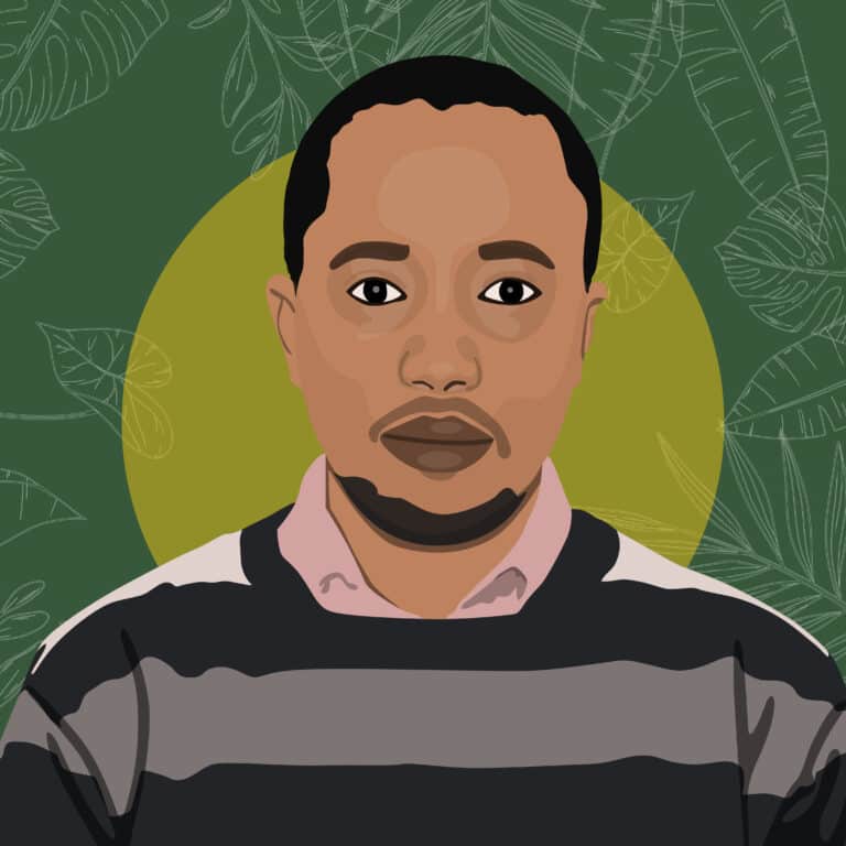 Un portrait illustré de Kiiya Joel Kiiya