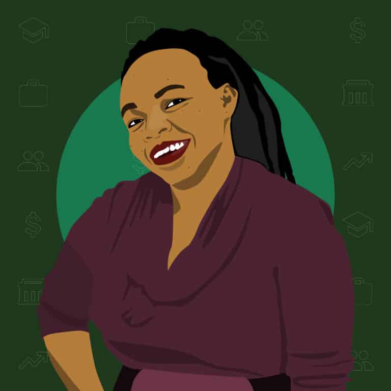 Un portrait illustré de Pauline Wanja