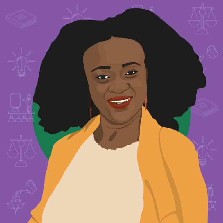 Un portrait illustré de Sarah Lindeire