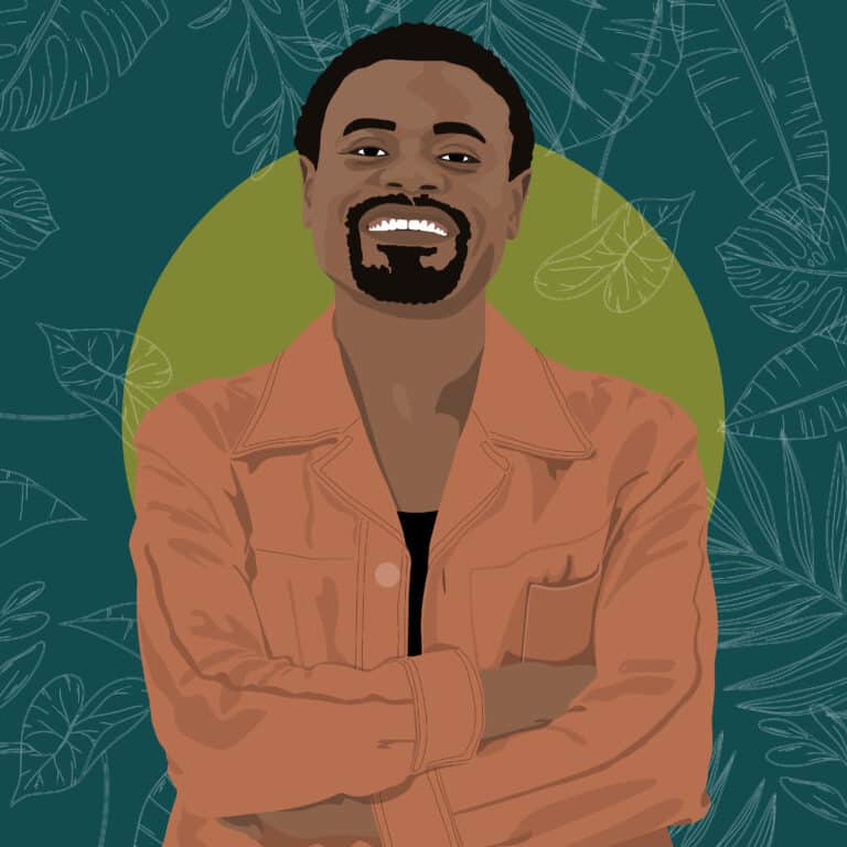 Portrait illustré de Tresor Nzengu Mpauni